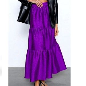 Zara Purple Maxi Skirt